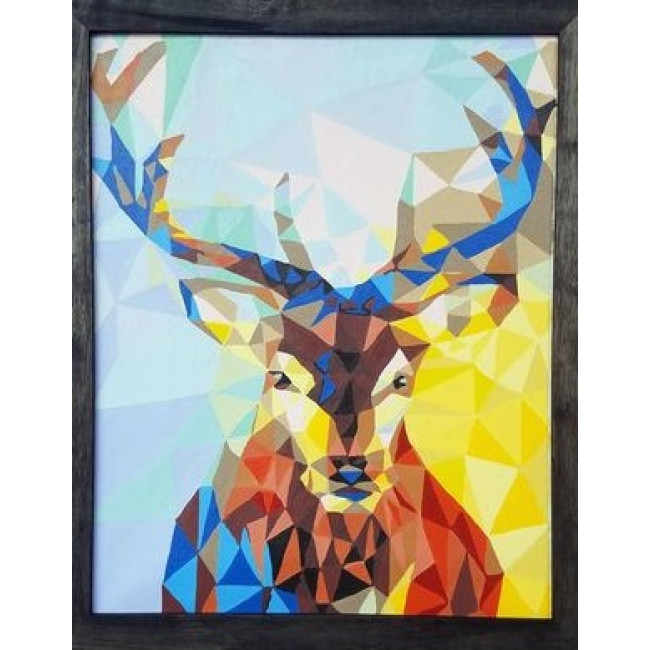 Kit pictura pe numere cu animale, Pop Art Deer DTP947-S6L3.