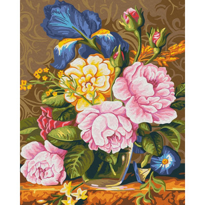 Kit pictura pe numere cu flori,DTP6585-60
