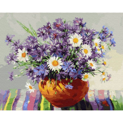 Kit pictura pe numere cu flori, DTP6605-25