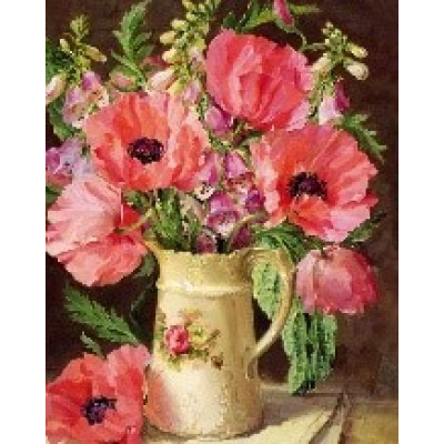 Kit pictura pe numere cu flori, DTP8157-24