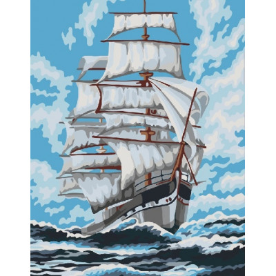 Kit pictura pe numere cu vapoare, DTP6028-24