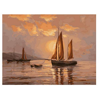 Kit pictura pe numere cu vapoare, DTP7658-55