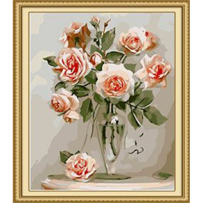 Kit pictura pe numere cu flori, DTP2882-S1A6