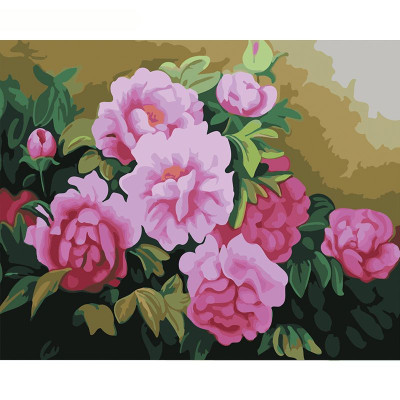 Kit pictura pe numere cu flori, DTP1742-114