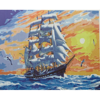 Kit pictura pe numere cu vapoare, DTP4288-70/S3 6