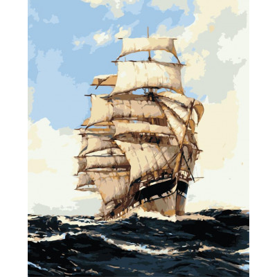Kit pictura pe numere cu vapoare, NDTP-066