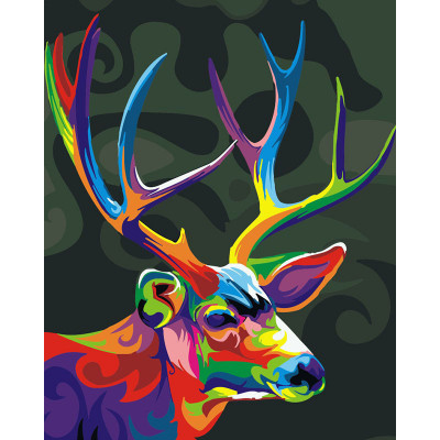 Kit pictura pe numere cu animale, Urban Deer