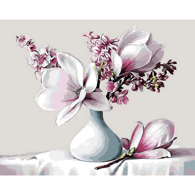 Kit pictura pe numere cu flori, Delicacy DTP670